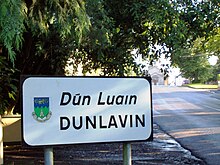 The town sign of Dunlavin, Co. Wicklow