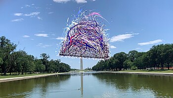 Nancy Baker Cahill, Liberty Bell, augmented reality artwork, 2020, Washington, DC. Nancy Baker Cahill Liberty Bell DC.jpg