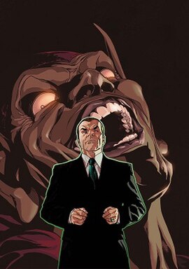 Norman Osborn as seen on the textless cover of Dark Reign: The Goblin Legacy #1 (July 2009). Art by Kalman Andrasofszky.