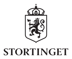 The Norwegian coat of arms as used by the Norwegian parliament.svg