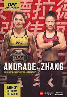 UFC Fight Night: Andrade vs. Zhang UFC mixed martial arts event in 2019