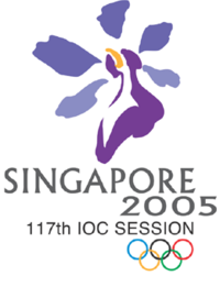 Logo of the 117th IOC Session, Singapore.