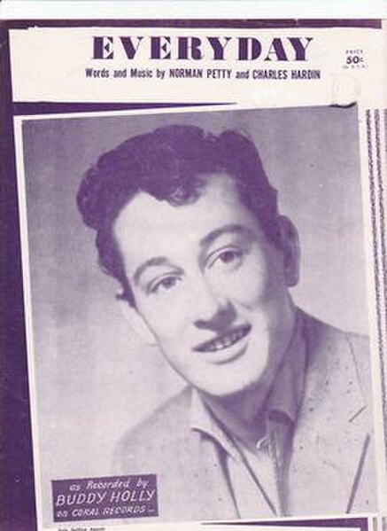 1957 sheet music cover, Southern Music Publishing, New York