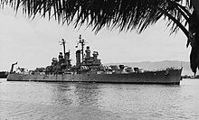 Pasadena entering Pearl Harbor in 1948 NH 98201 USS Pasadena in Pearl Harbor.jpg