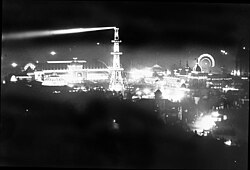 The Exposition at night. Few of the surrounding areas were electrified, making the Fair a magical sight after dark. CMIE b.jpg