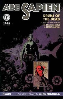 Cover by Mignola for Abe Sapien: Drums of the Dead. Drums of the Dead.jpg