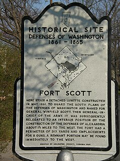 <span class="mw-page-title-main">Fort Scott (Arlington, Virginia)</span> Historical fort in Arlington, Virginia, United States
