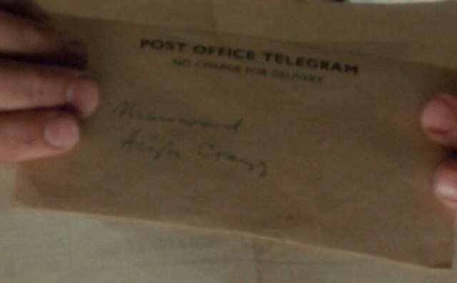 "Marwood"? A telegram arrives at Crow Crag