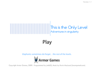 <i>This is the Only Level</i> Single level video game