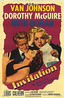 <i>Invitation</i> (1952 film) 1952 film directed by Gottfried Reinhardt