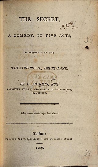 <i>The Secret</i> (play) 1799 play