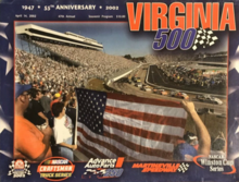 The 2002 Virginia 500 program cover.
