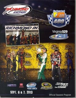 2013 Federated Auto Parts 400 Auto race at Richmond in 2013