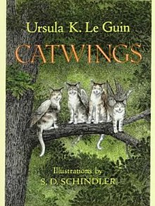 Front cover of the first book (1988). Catwings.jpg