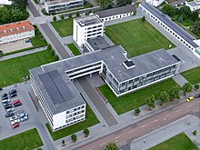 Aerial photo of the Bauhaus building in Dessau Dessau,Bauhausgebaude.jpg