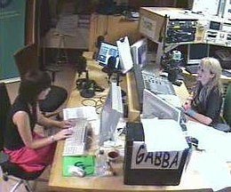 Jane Gazzo in-studio, with Kate Lawrence, 4 August 2005 Gazzo4.jpg