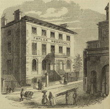 In Illustrated London News in 1858 Poplar Hospital in ILN.png