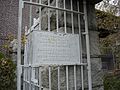 A warning against grave robbing and disrespect, on the inner gate to the Hildreth family cemetery