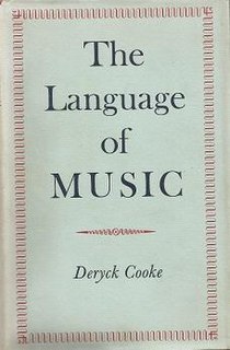 <i>The Language of Music</i> 1960 book by Deryck Cooke