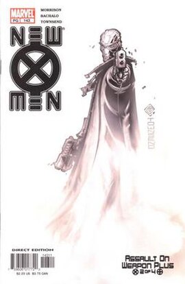 Fantomex on the cover of New X-Men #143. Art by Chris Bachalo