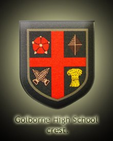 Current Crest used at Golborne High School Golbornehighcrest.jpg