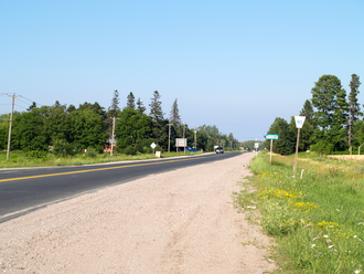 Highway 90 approaching Barrie from the west Highway 90 west of Barrie.png