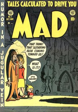 Harvey Kurtzman's cover for Mad No. 1 (cover-dated Oct./Nov. 1952)