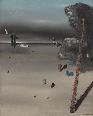 <i>Mama, Papa is Wounded!</i> 1927 painting by Yves Tanguy