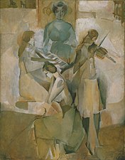 Marcel Duchamp, 1911, La sonate (Sonata), oil on canvas, 145.1 x 113.3 cm, Philadelphia Museum of Art.jpg