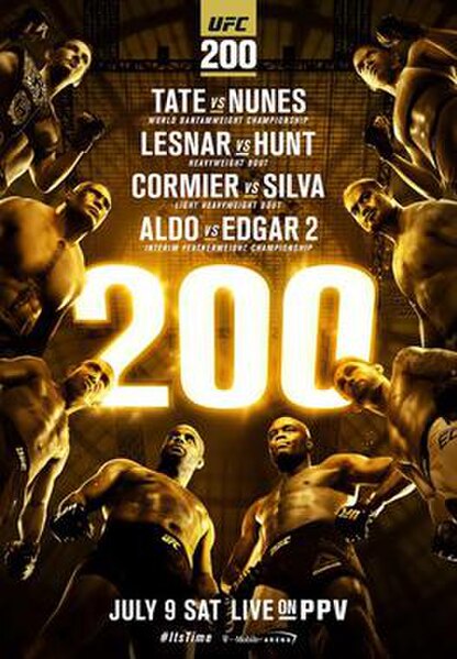 The poster for UFC 200: Tate vs Nunes