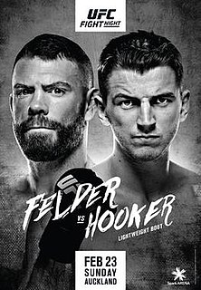 <span class="mw-page-title-main">UFC Fight Night: Felder vs. Hooker</span> UFC mixed martial arts event in 2020