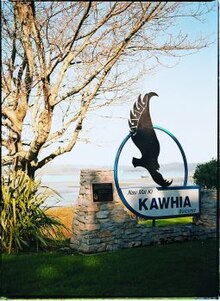 Welcome to Kawhia sign