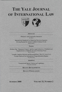 <i>The Yale Journal of International Law</i> journal