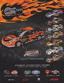 The 2003 Chevy Rock & Roll 400 program cover.