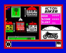 ZX Spectrum screenshot Action biker (spectrum version).png