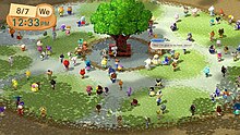 Various non-player characters populating the plaza Animal Crossing Plaza Gameplay.jpg