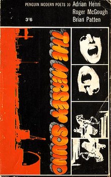 Front cover of the best-selling anthology The Mersey Sound which featured Adrian Henri, Roger McGough and Brian Patten