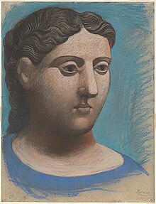 Pablo Picasso, 1921, Head of a woman, pastel on paper, 65.1 x 50.2 cm, Metropolitan Museum of Art, New York Pablo Picasso, 1921, Head of a woman, pastel on paper, 65.1 x 50.2 cm, Metropolitan Museum of Art, New York.jpg