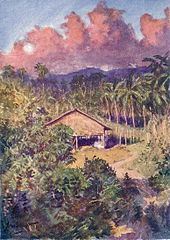 Painting of Sulu home & coconut plantation