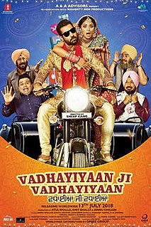 <i>Vadhayiyaan Ji Vadhayiyaan</i> 2018 Indian film