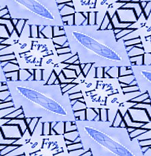 Wikipedia Logo with "Color Monochrome", "Parallelogram Tile", and "Pinch Distortion" Image Units applied Core Image WP Logo.jpg