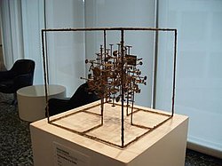 Composition in a Cube of 1961, brass solder on steel, in the collection of the Hirshhorn Museum and Sculpture Garden Ihlenfeld at the Hirshhorn.jpg