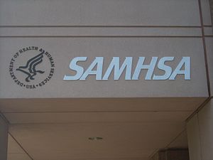 The Front of the SAMHSA building at 1 Choke Ch...