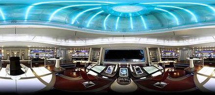 Panorama of Enterprise's redesigned bridge