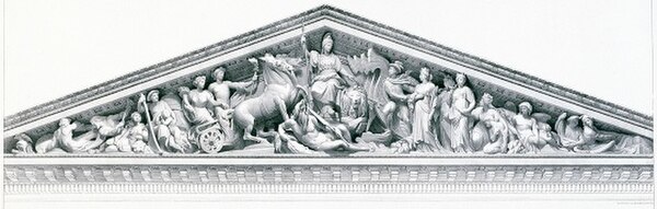 Cockerell's design of the southern sculptured pediment of St George's Hall