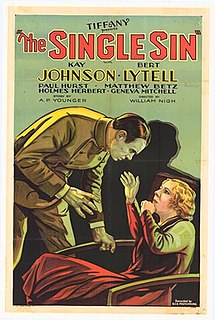 <i>The Single Sin</i> 1931 film