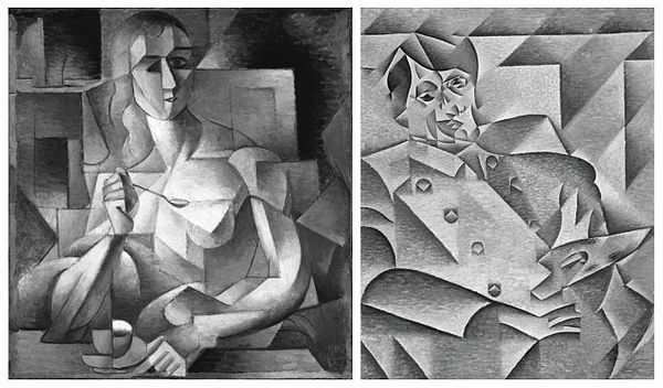 (1) Jean Metzinger, 1911, Le goûter (Tea Time), Philadelphia Museum of Art. Exhibited at the 1911 Salon d'Automne. Published in Fantasio, Oct. 15, 191