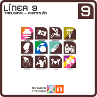 File:Pictograms of Line 9 of the Mexico City Metro.svg