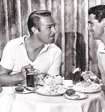 Grant and Randolph Scott (left) in 1933 (from Modern Screen promotional feature "The Modern Hostess")