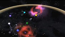In the Space Stage, the player has access to a galactic map for interstellar travel. Sporespace.jpg